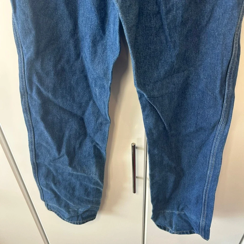 Vintage Wrangler Jeans Womens 12 Average Blue Denim High Rise Straight Leg USA